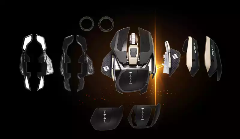 This modular mouse layout can be customized in 108 different ways.