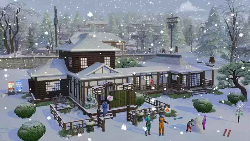 Skiing and Rock Climbing Next Month in "The Sims 4 Snowy Escape" Expansion