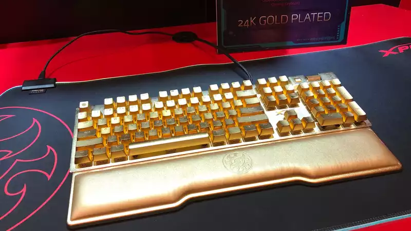 Find a $10,000 gold-plated keyboard and tear off the keys.